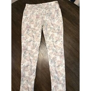 SEVEN7 High Rise Skinny‎ Jeans Women's Size 16 Floral Print Stretch